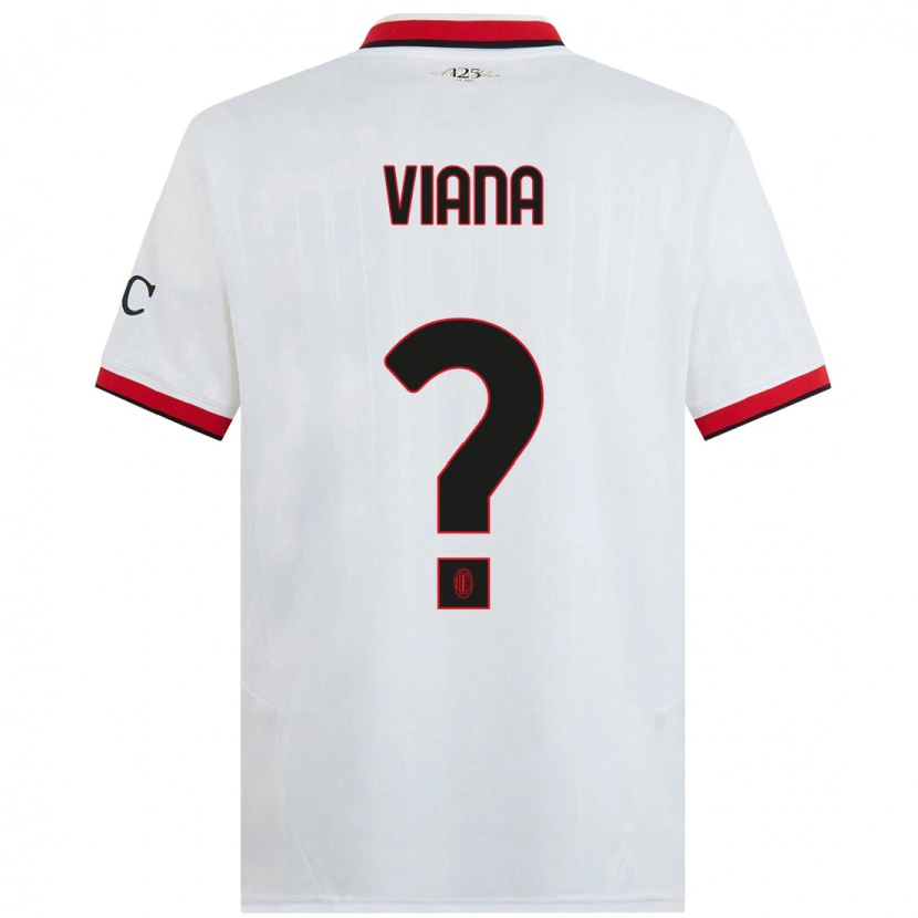 Danxen Kid Viana Seedorf #0 White Black Red Away Jersey 2024/25 T-Shirt