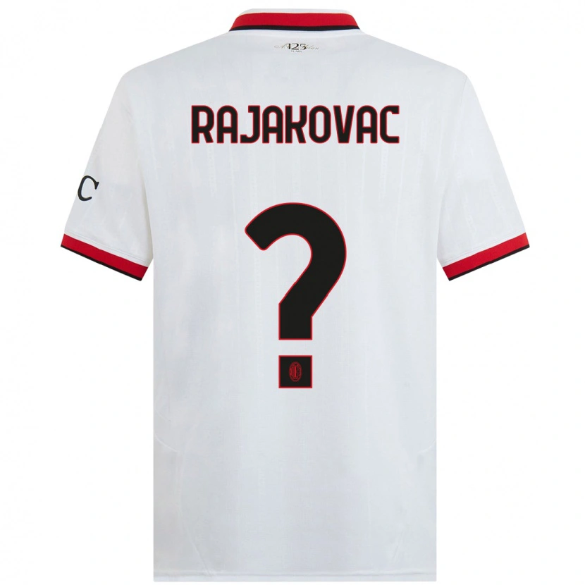 Danxen Kid Mihajlo Rajakovac #0 White Black Red Away Jersey 2024/25 T-Shirt