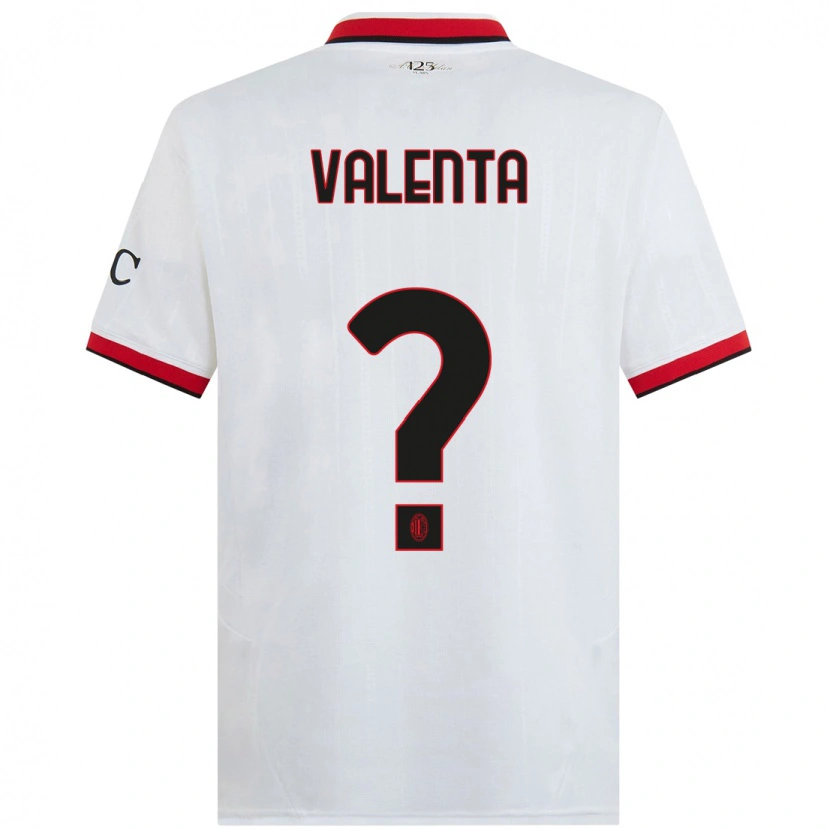 Danxen Kid Tommaso Valenta #0 White Black Red Away Jersey 2024/25 T-Shirt