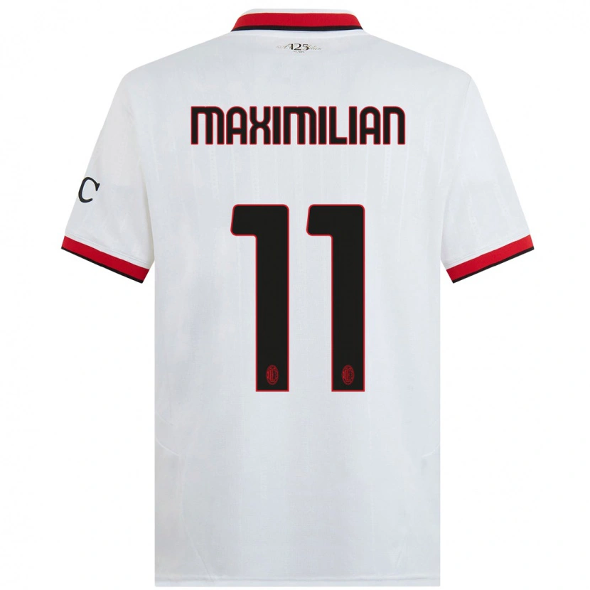 Danxen Kid Maximilian Ibrahimović #11 White Black Red Away Jersey 2024/25 T-Shirt