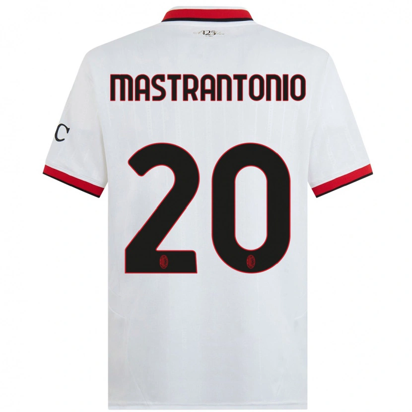 Danxen Kid Davide Mastrantonio #20 White Black Red Away Jersey 2024/25 T-Shirt