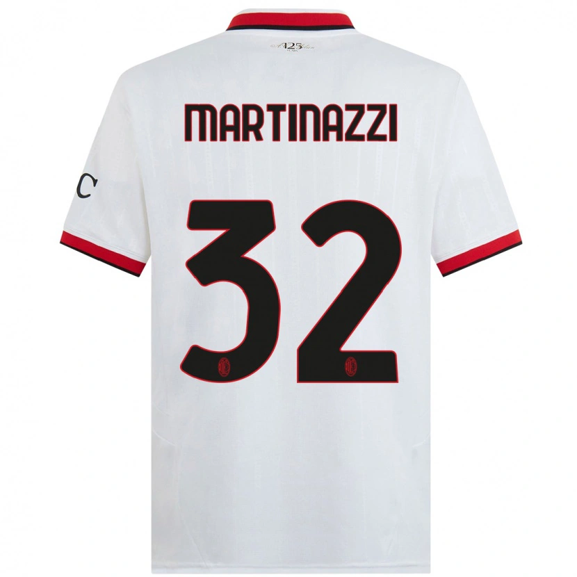 Danxen Kid Luca Martinazzi #32 White Black Red Away Jersey 2024/25 T-Shirt