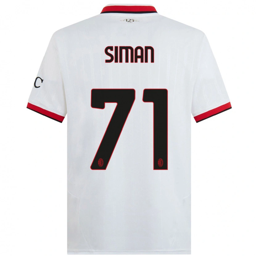 Danxen Kid Alexandru Șiman #71 White Black Red Away Jersey 2024/25 T-Shirt