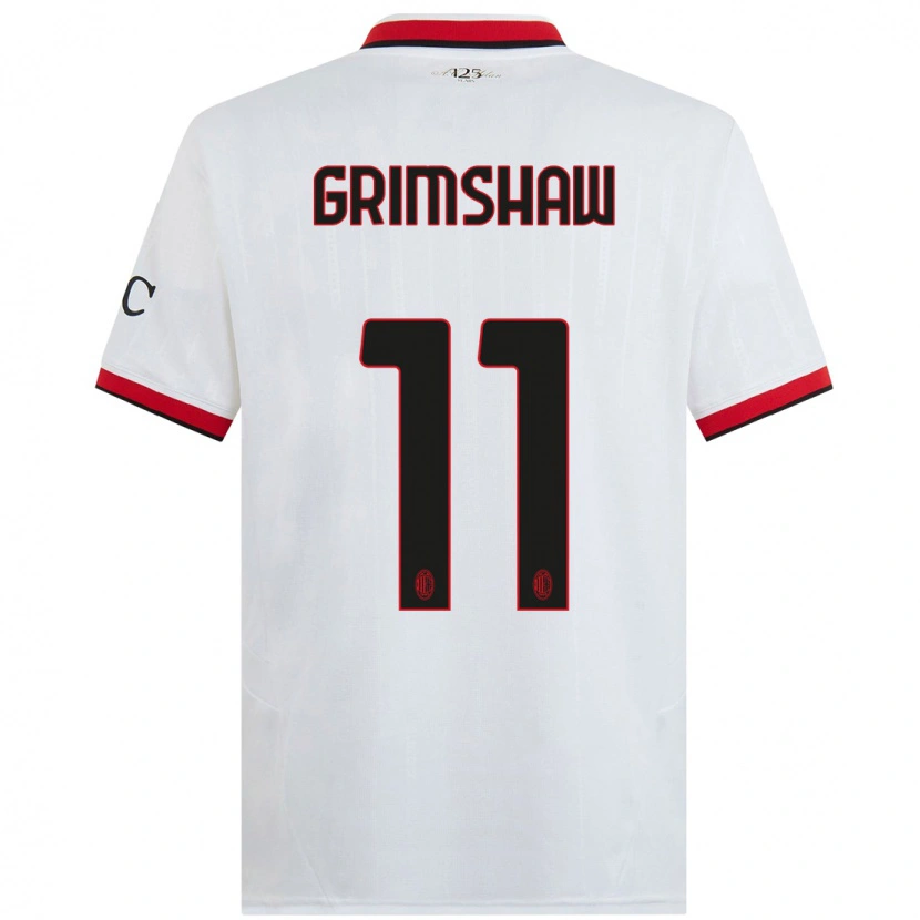 Danxen Kid Christy Grimshaw #11 White Black Red Away Jersey 2024/25 T-Shirt