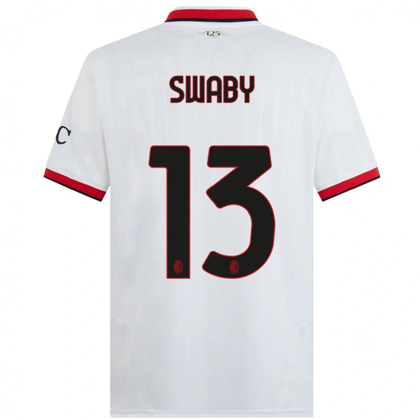 Danxen Kid Allyson Swaby #13 White Black Red Away Jersey 2024/25 T-Shirt