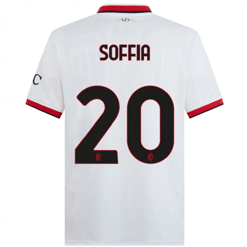 Danxen Kid Angelica Soffia #20 White Black Red Away Jersey 2024/25 T-Shirt