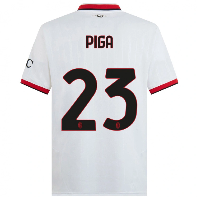 Danxen Kid Julie Piga #23 White Black Red Away Jersey 2024/25 T-Shirt