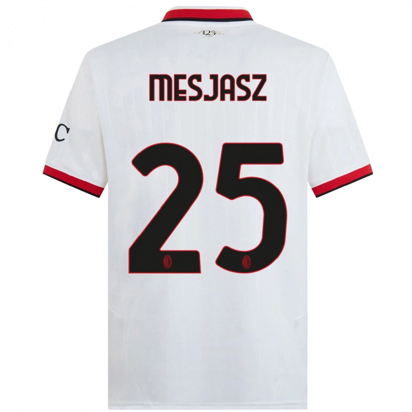 Danxen Kid Małgorzata Mesjasz #25 White Black Red Away Jersey 2024/25 T-Shirt