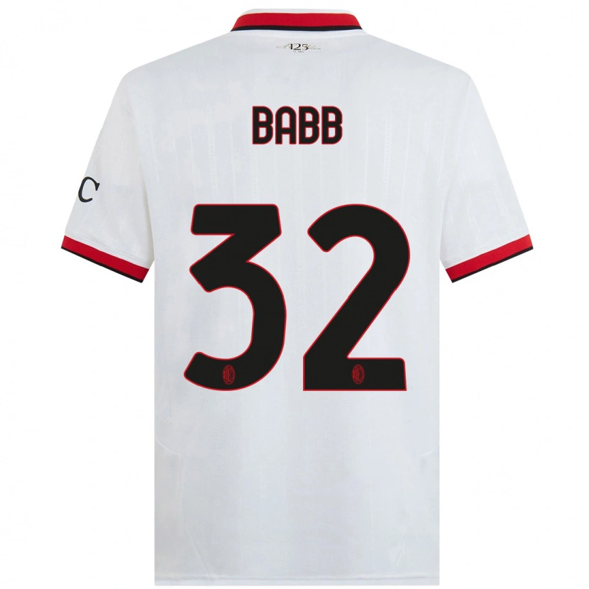 Danxen Kid Selena Babb #32 White Black Red Away Jersey 2024/25 T-Shirt