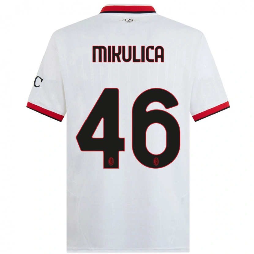 Danxen Kid Petra Mikulica #46 White Black Red Away Jersey 2024/25 T-Shirt