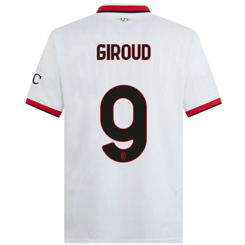 Danxen Kid Olivier Giroud #9 White Black Red Away Jersey 2024/25 T-Shirt