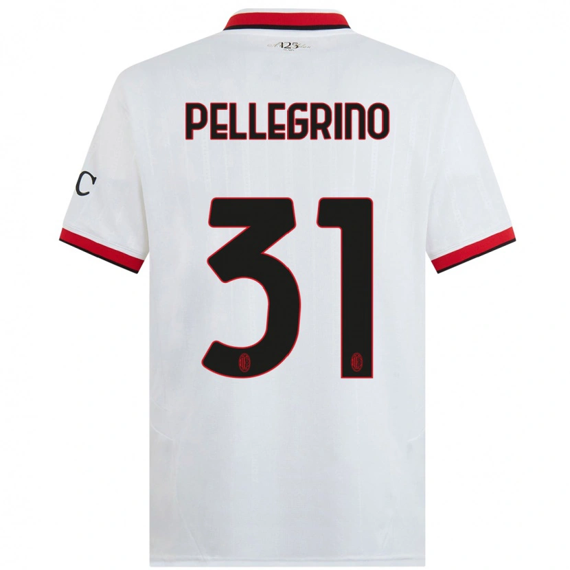 Danxen Kid Marco Pellegrino #31 White Black Red Away Jersey 2024/25 T-Shirt