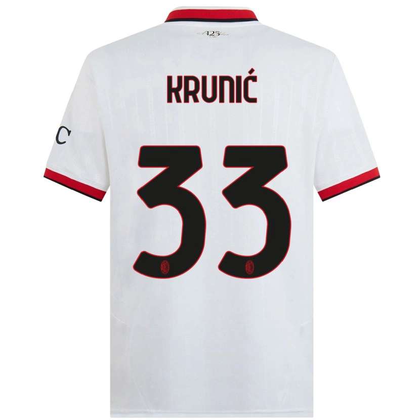 Danxen Kid Rade Krunic #33 White Black Red Away Jersey 2024/25 T-Shirt