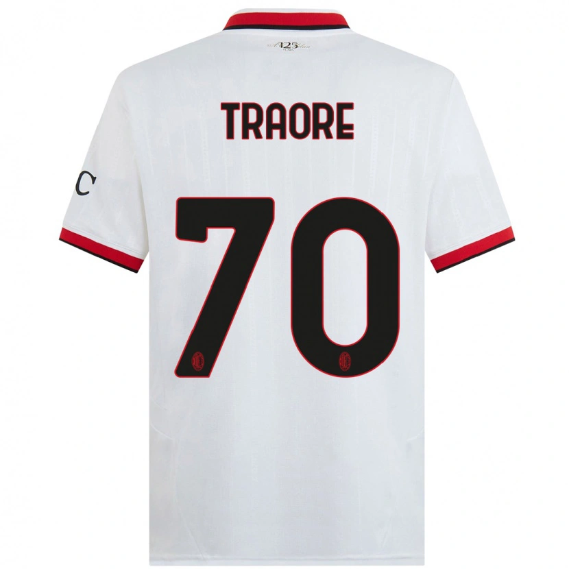 Danxen Kid Chaka Traorè #70 White Black Red Away Jersey 2024/25 T-Shirt