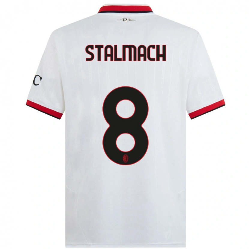 Danxen Kid Dariusz Stalmach #8 White Black Red Away Jersey 2024/25 T-Shirt