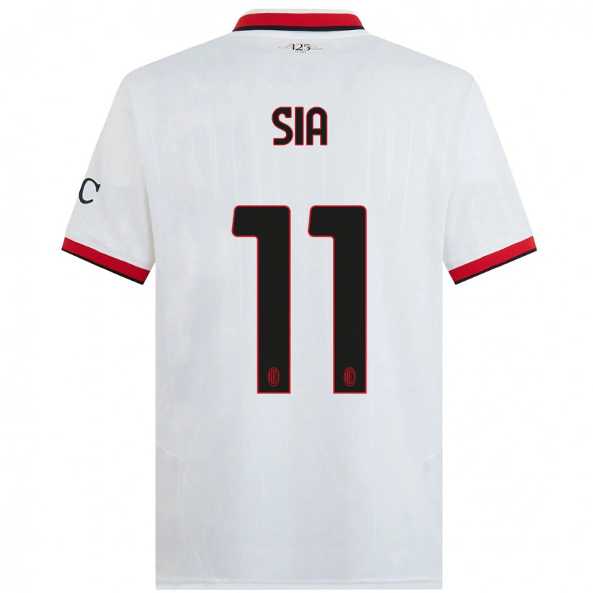 Danxen Kid Diego Sia #11 White Black Red Away Jersey 2024/25 T-Shirt