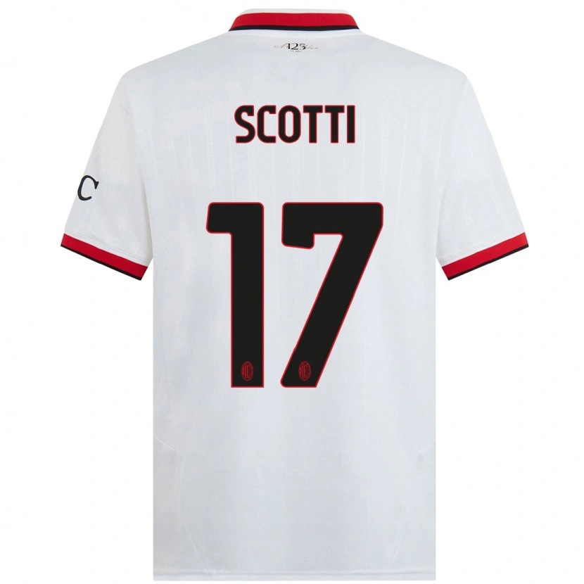 Danxen Kid Filippo Scotti #17 White Black Red Away Jersey 2024/25 T-Shirt