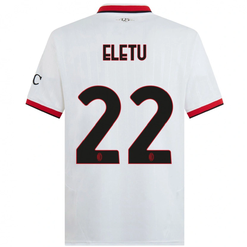 Danxen Kid Victor Eletu #22 White Black Red Away Jersey 2024/25 T-Shirt