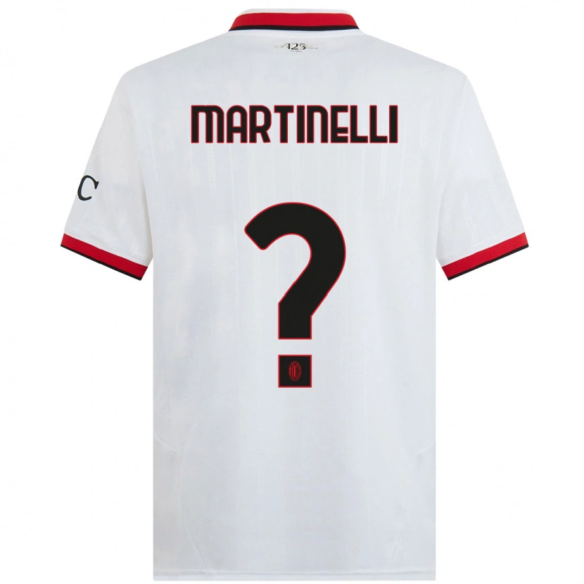 Danxen Kid Riccardo Martinelli #0 White Black Red Away Jersey 2024/25 T-Shirt