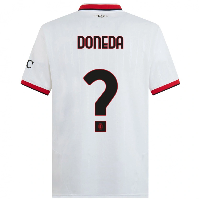 Danxen Kid Paolo Doneda #0 White Black Red Away Jersey 2024/25 T-Shirt