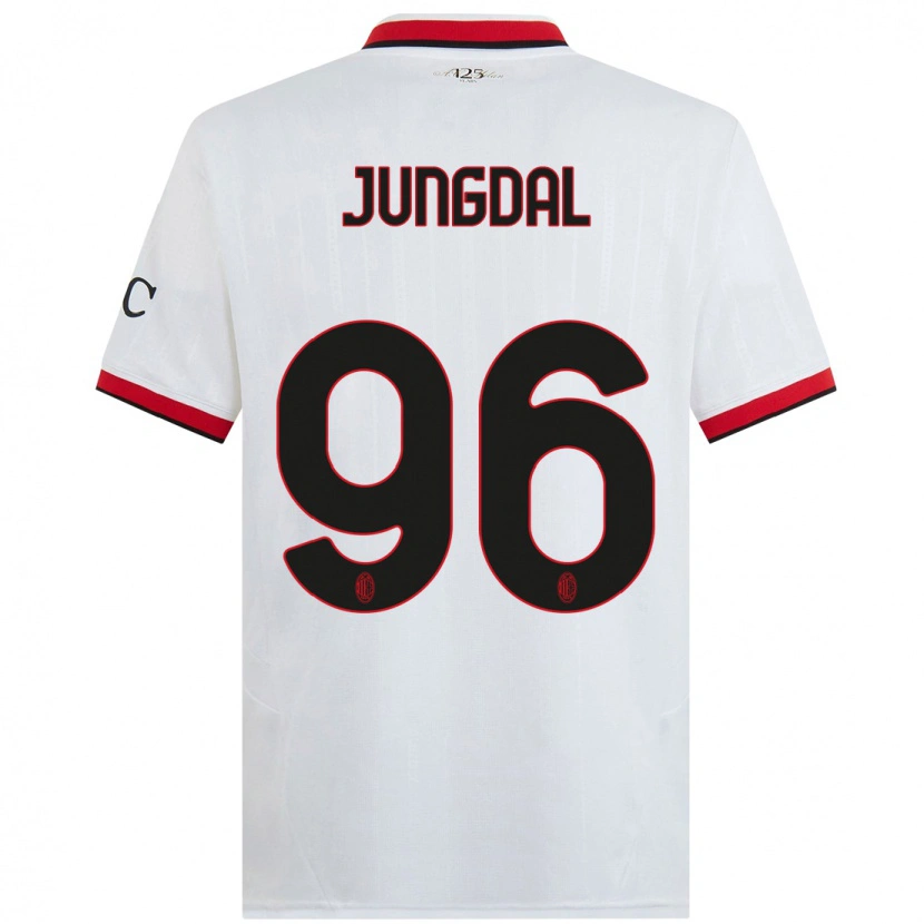 Danxen Kid Andreas Jungdal #96 White Black Red Away Jersey 2024/25 T-Shirt