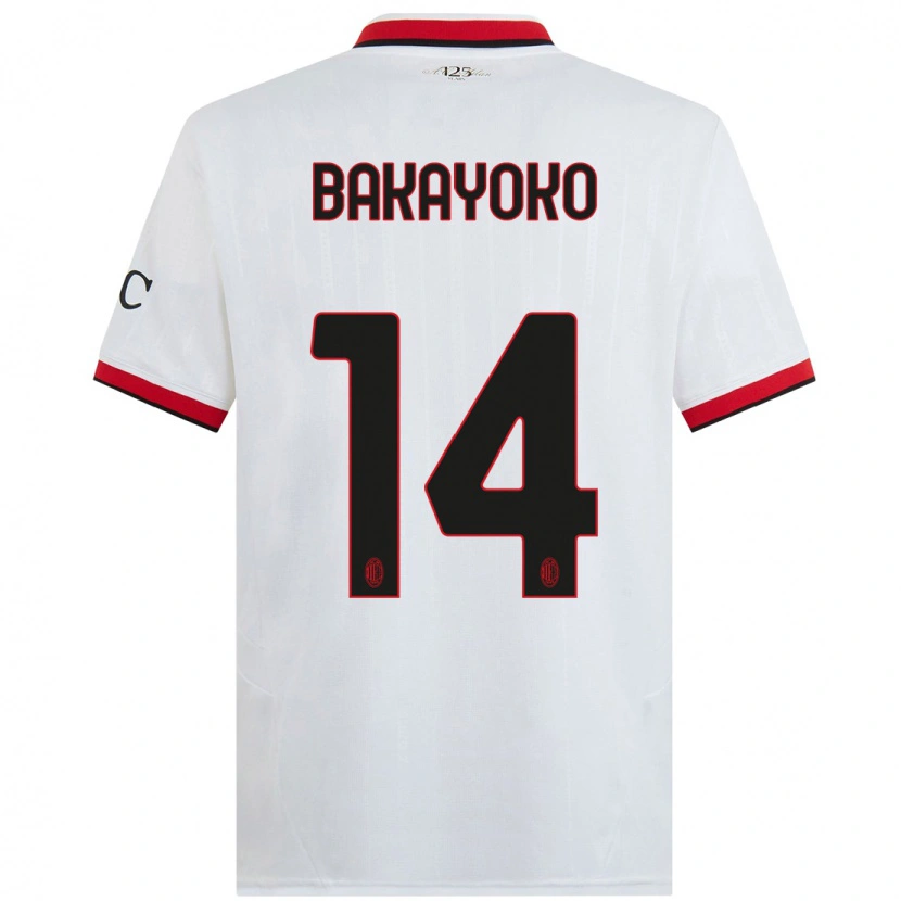 Danxen Kid Tiemoue Bakayoko #14 White Black Red Away Jersey 2024/25 T-Shirt