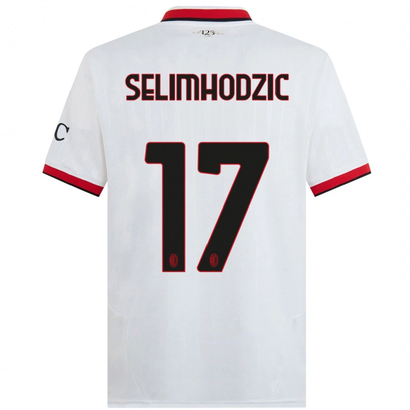 Danxen Kid Noa Selimhodzic #17 White Black Red Away Jersey 2024/25 T-Shirt