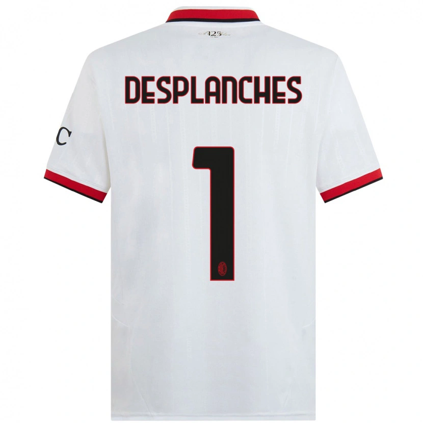 Danxen Kid Sebastiano Desplanches #1 White Black Red Away Jersey 2024/25 T-Shirt