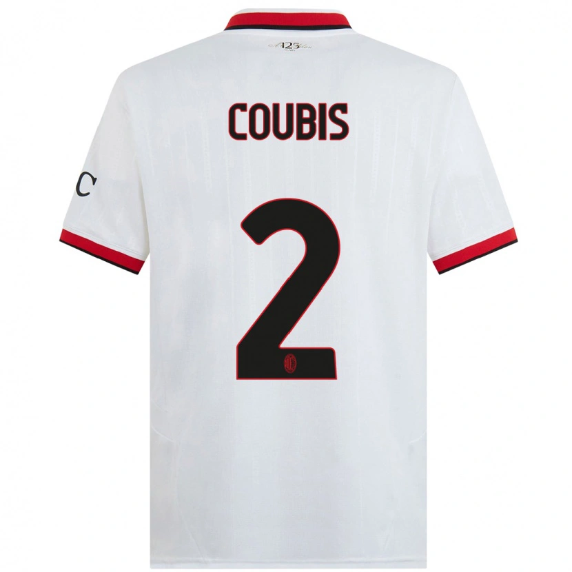 Danxen Kid Andrei Coubis #2 White Black Red Away Jersey 2024/25 T-Shirt