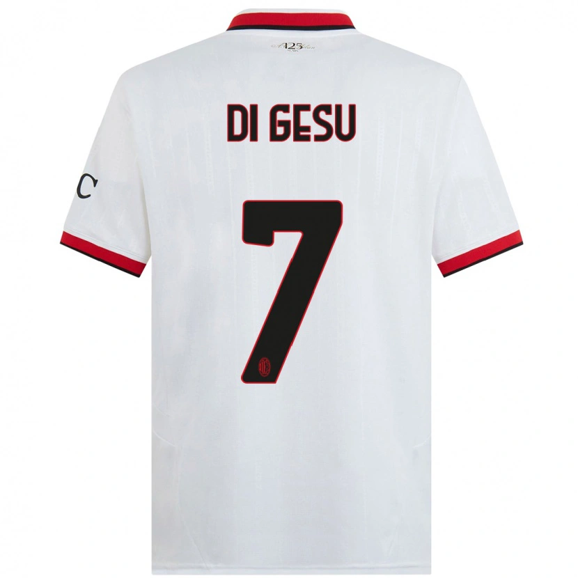 Danxen Kid Enrico Di Gesu #7 White Black Red Away Jersey 2024/25 T-Shirt