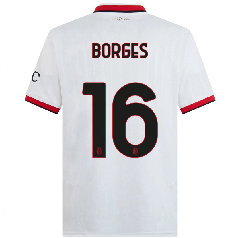 Danxen Kid Lenny Borges #16 White Black Red Away Jersey 2024/25 T-Shirt