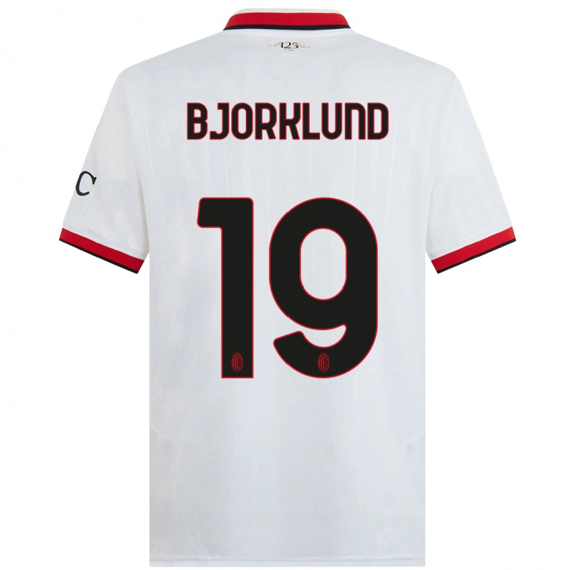 Danxen Kid Lukas Bjorklund #19 White Black Red Away Jersey 2024/25 T-Shirt