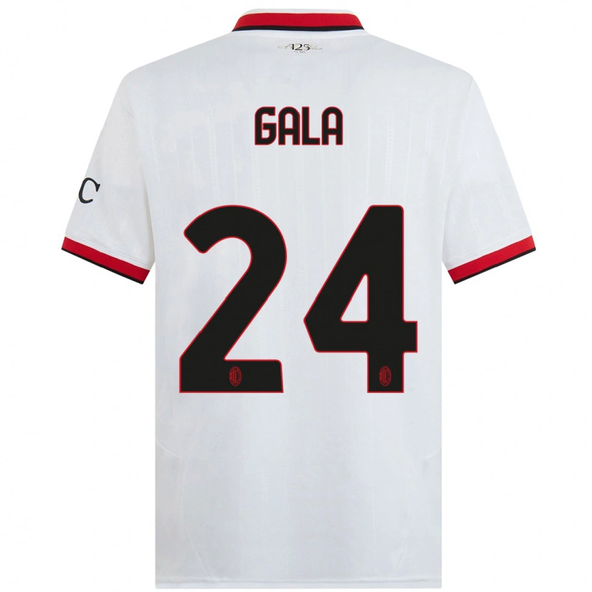 Danxen Kid Antonio Gala #24 White Black Red Away Jersey 2024/25 T-Shirt