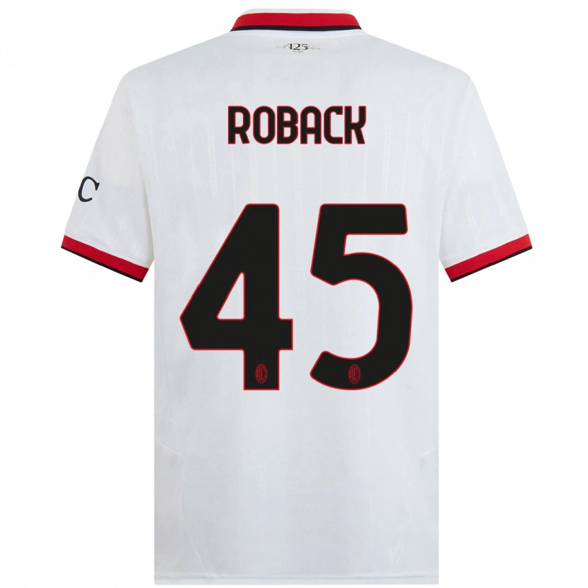 Danxen Kid Emil Roback #45 White Black Red Away Jersey 2024/25 T-Shirt