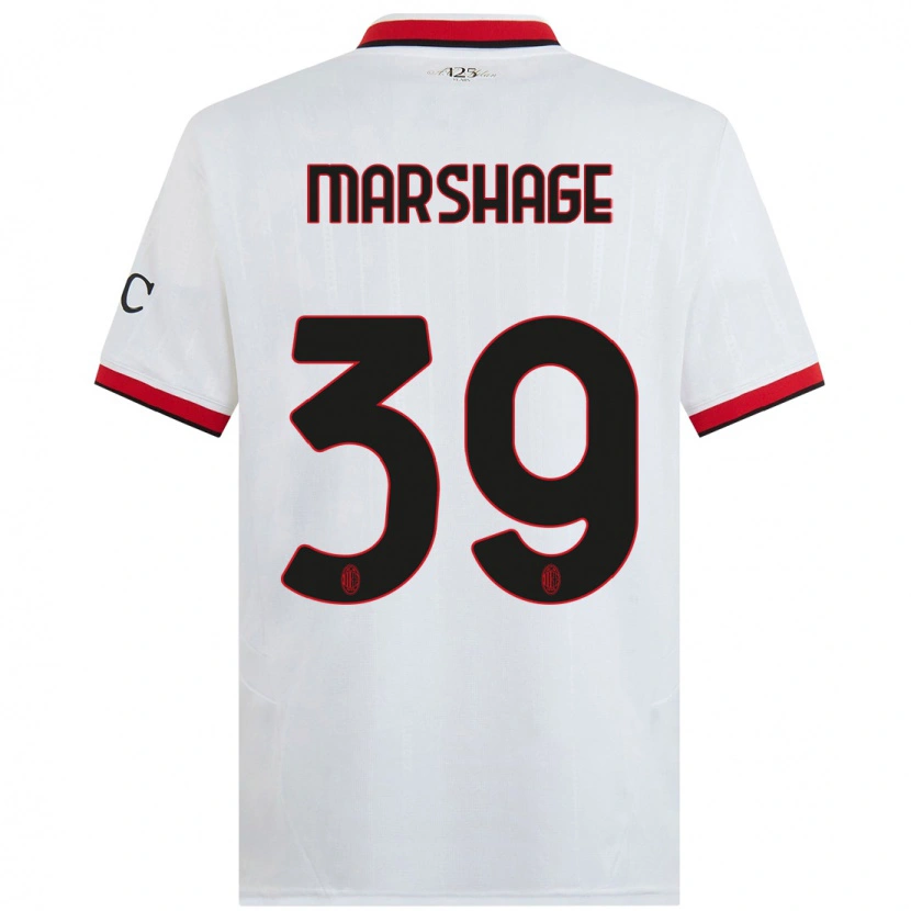 Danxen Kid Wilgot Marshage #39 White Black Red Away Jersey 2024/25 T-Shirt