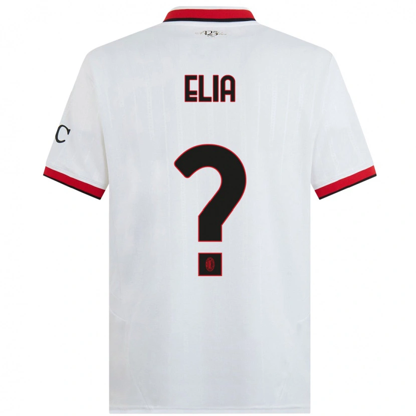 Danxen Kid Emanuele Elia #0 White Black Red Away Jersey 2024/25 T-Shirt