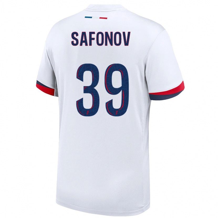 Danxen Kid Matvey Safonov #39 White Blue Red Away Jersey 2024/25 T-Shirt