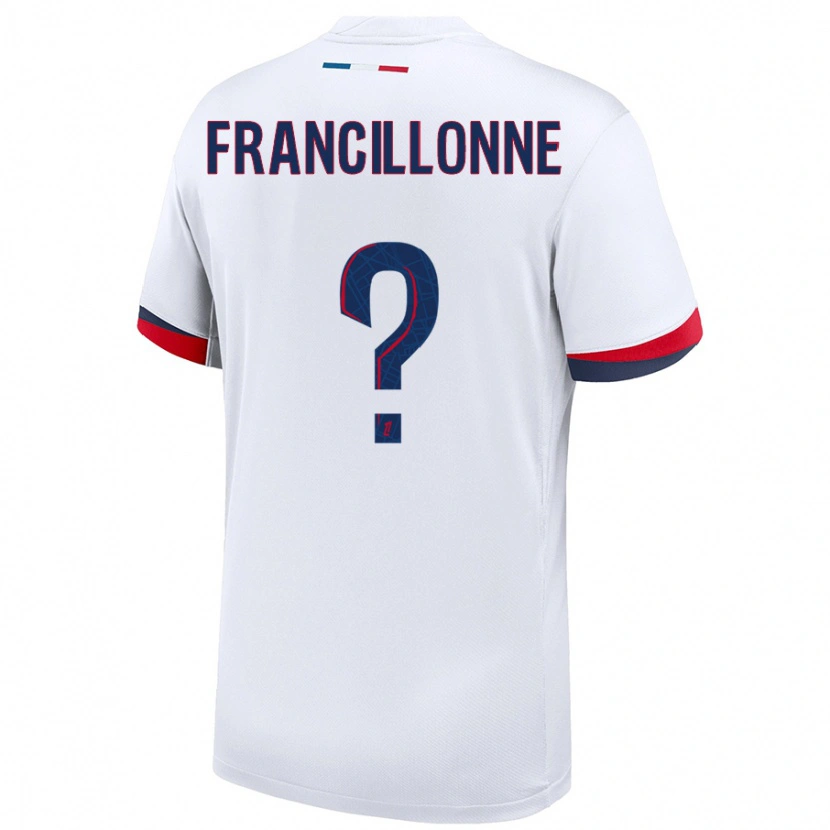 Danxen Kid Bryan Francillonne #0 White Blue Red Away Jersey 2024/25 T-Shirt