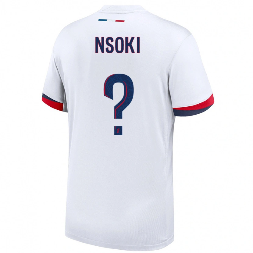 Danxen Kid Noah Nsoki #0 White Blue Red Away Jersey 2024/25 T-Shirt