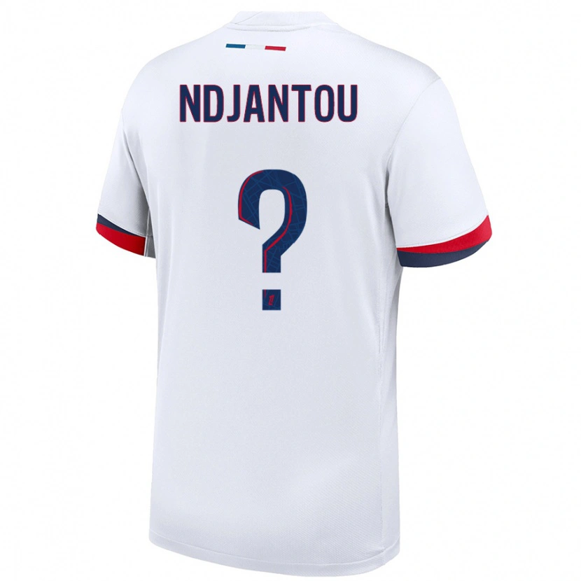 Danxen Kid Quentin Ndjantou #0 White Blue Red Away Jersey 2024/25 T-Shirt