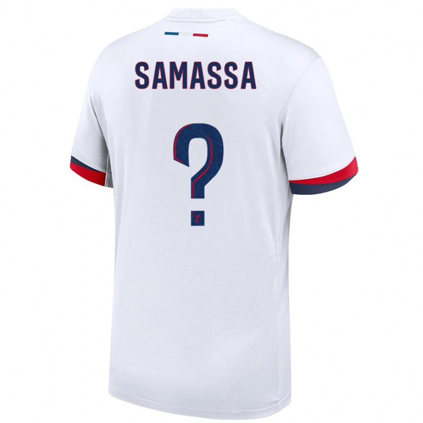 Danxen Kid Abdoulaye Samassa #0 White Blue Red Away Jersey 2024/25 T-Shirt