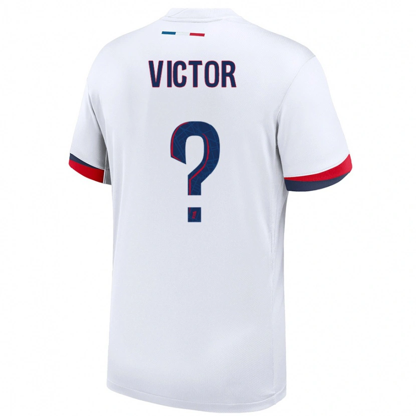 Danxen Kid Ayrton Victor #0 White Blue Red Away Jersey 2024/25 T-Shirt