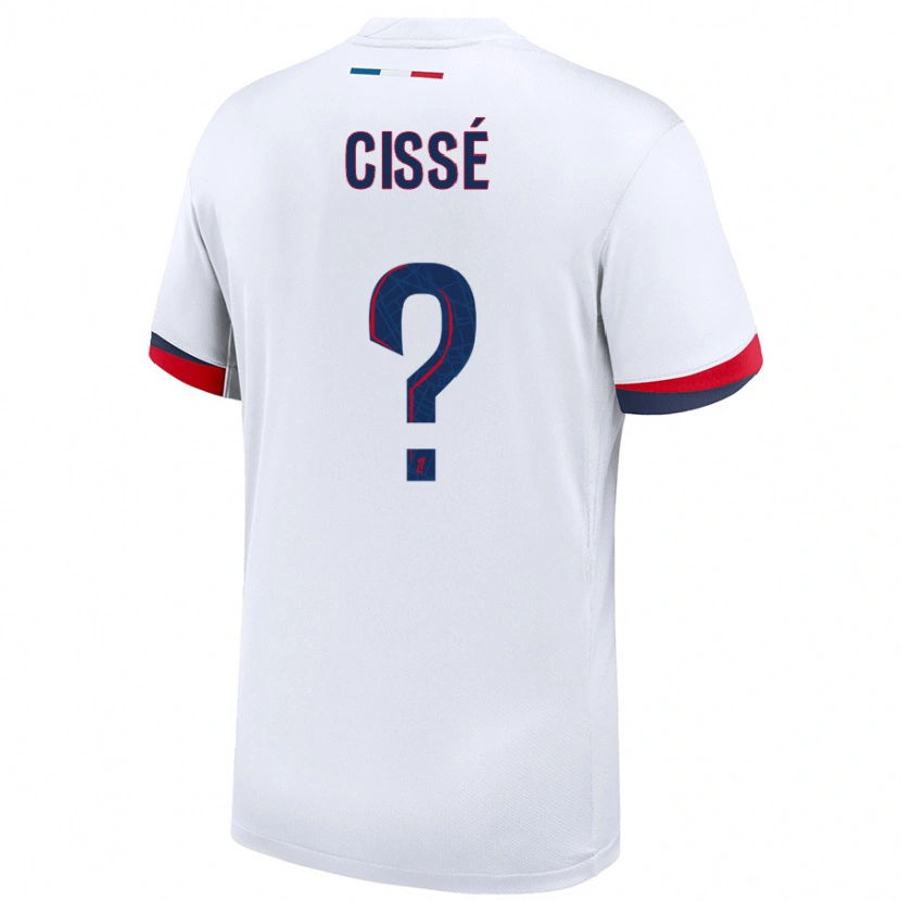 Danxen Kid Mory Cissé #0 White Blue Red Away Jersey 2024/25 T-Shirt