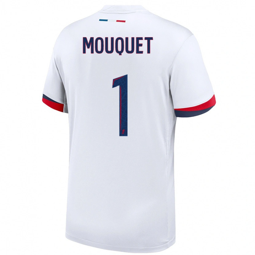 Danxen Kid Louis Mouquet #1 White Blue Red Away Jersey 2024/25 T-Shirt