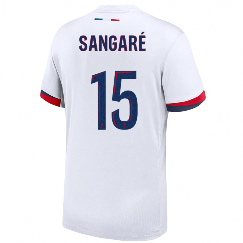 Danxen Kid Mahamadou Sangaré #15 White Blue Red Away Jersey 2024/25 T-Shirt