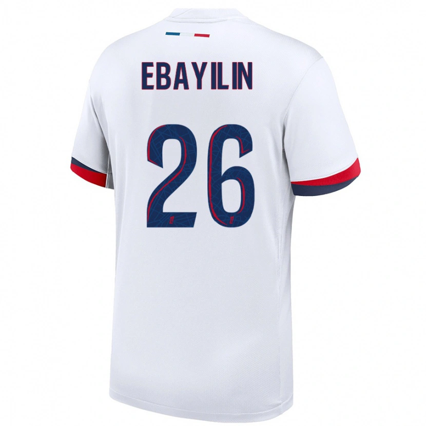 Danxen Kid Anaïs Ebayilin #26 White Blue Red Away Jersey 2024/25 T-Shirt