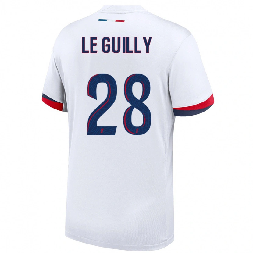 Danxen Kid Jade Le Guilly #28 White Blue Red Away Jersey 2024/25 T-Shirt