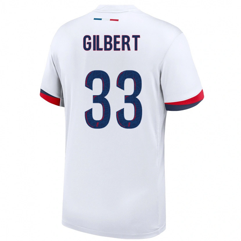 Danxen Kid Tara Elimbi Gilbert #33 White Blue Red Away Jersey 2024/25 T-Shirt