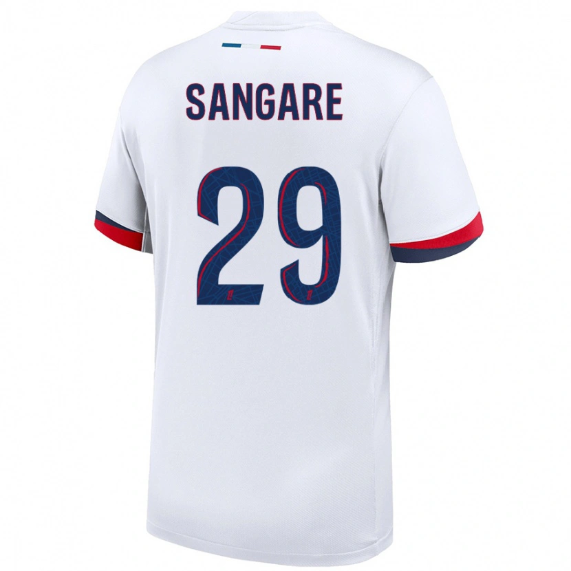 Danxen Kid Hawa Sangare #29 White Blue Red Away Jersey 2024/25 T-Shirt