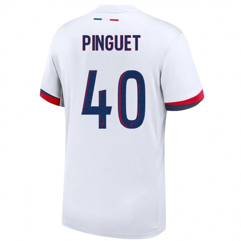 Danxen Kid Alice Pinguet #40 White Blue Red Away Jersey 2024/25 T-Shirt